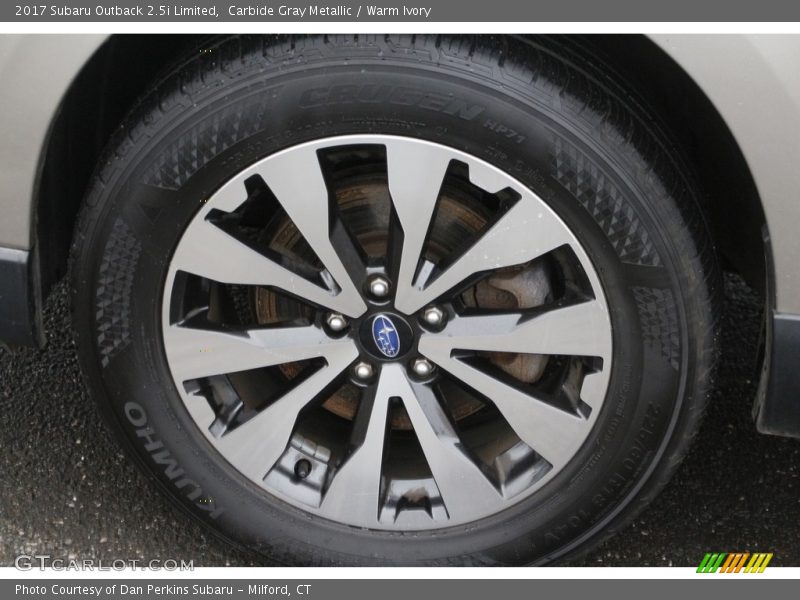 Carbide Gray Metallic / Warm Ivory 2017 Subaru Outback 2.5i Limited