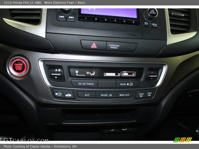 White Diamond Pearl / Black 2019 Honda Pilot LX AWD
