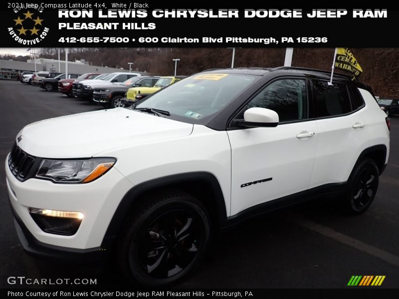 White / Black 2021 Jeep Compass Latitude 4x4