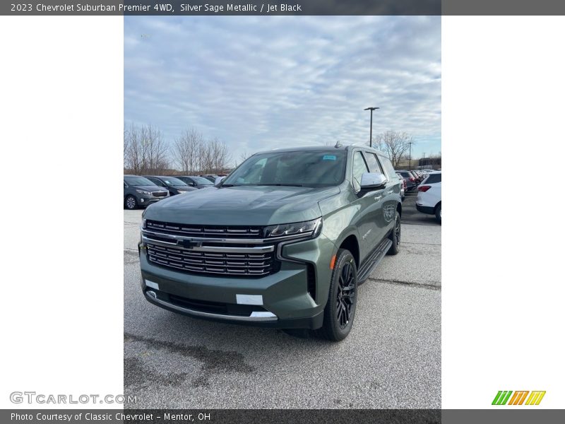 Silver Sage Metallic / Jet Black 2023 Chevrolet Suburban Premier 4WD