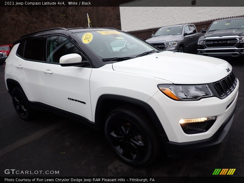 White / Black 2021 Jeep Compass Latitude 4x4