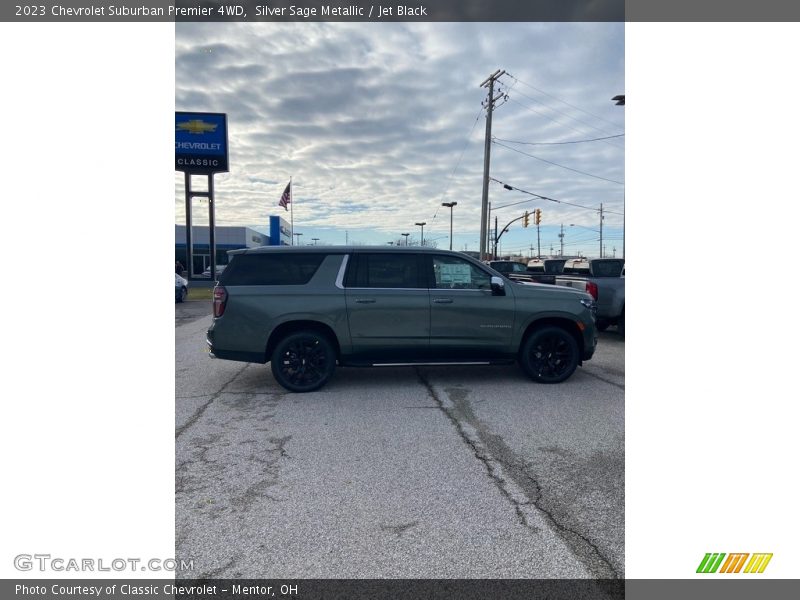 Silver Sage Metallic / Jet Black 2023 Chevrolet Suburban Premier 4WD