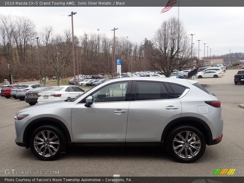Sonic Silver Metallic / Black 2019 Mazda CX-5 Grand Touring AWD