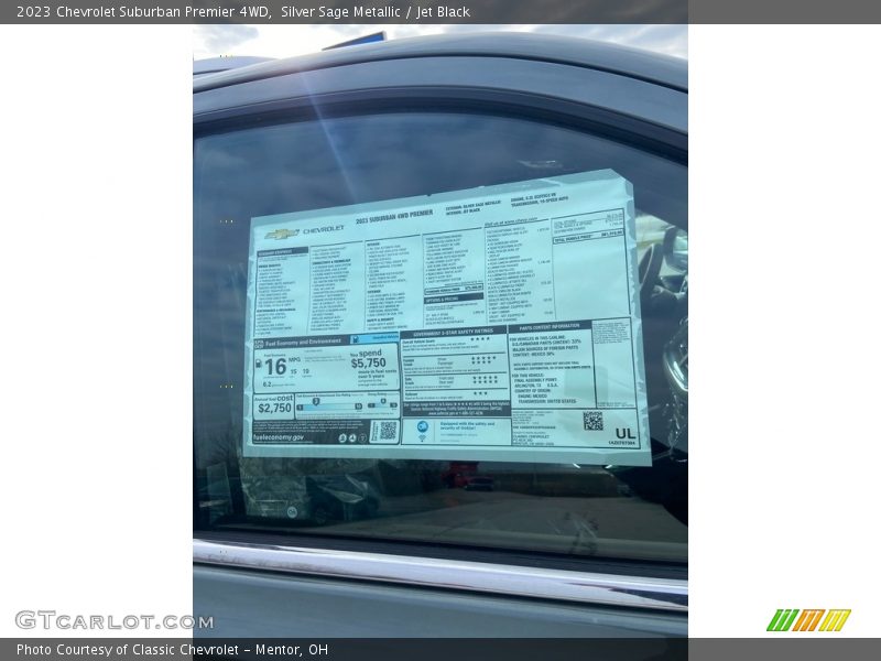  2023 Suburban Premier 4WD Window Sticker