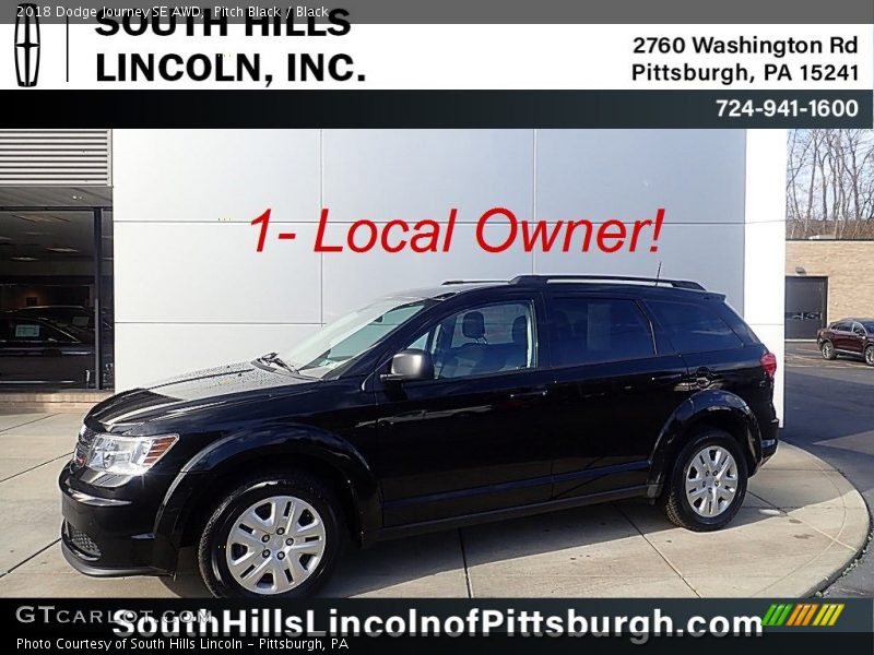 Pitch Black / Black 2018 Dodge Journey SE AWD