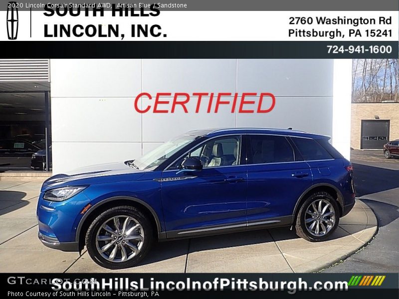 Artisan Blue / Sandstone 2020 Lincoln Corsair Standard AWD