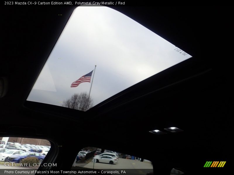 Polymetal Gray Metallic / Red 2023 Mazda CX-9 Carbon Edition AWD