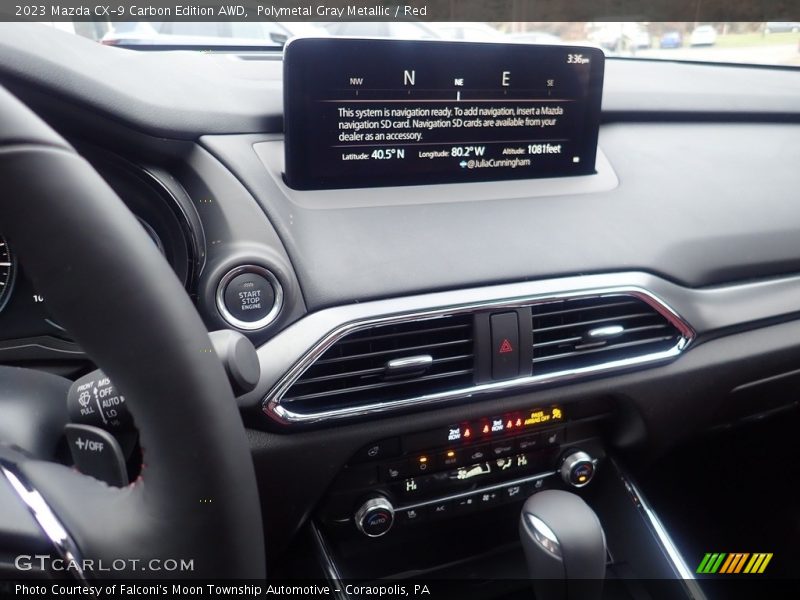 Polymetal Gray Metallic / Red 2023 Mazda CX-9 Carbon Edition AWD