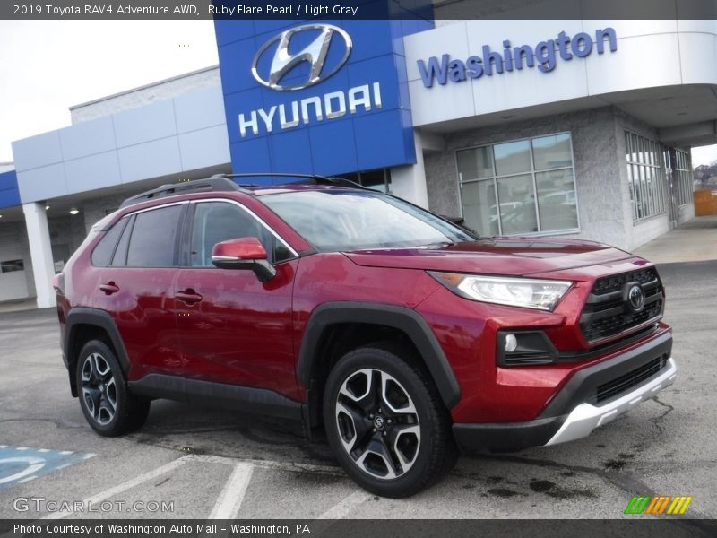 Ruby Flare Pearl / Light Gray 2019 Toyota RAV4 Adventure AWD