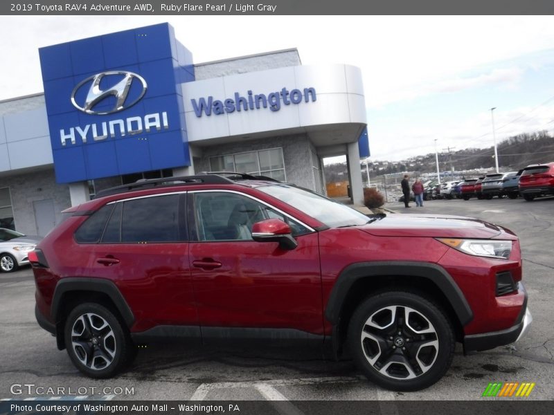 Ruby Flare Pearl / Light Gray 2019 Toyota RAV4 Adventure AWD