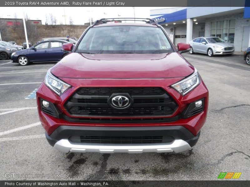 Ruby Flare Pearl / Light Gray 2019 Toyota RAV4 Adventure AWD