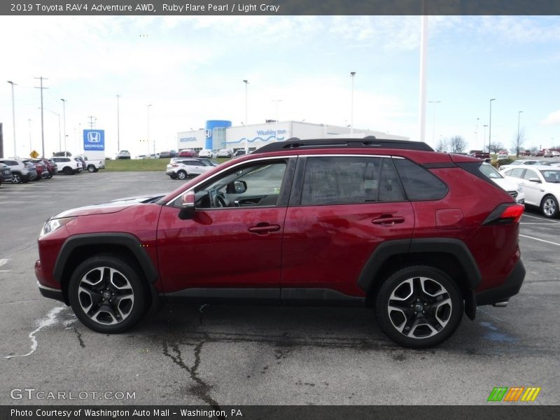 Ruby Flare Pearl / Light Gray 2019 Toyota RAV4 Adventure AWD