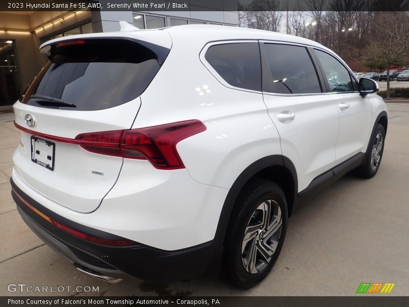 Serenity White Pearl / Black 2023 Hyundai Santa Fe SE AWD
