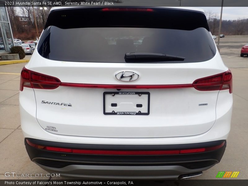 Serenity White Pearl / Black 2023 Hyundai Santa Fe SE AWD