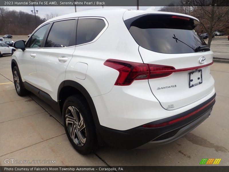 Serenity White Pearl / Black 2023 Hyundai Santa Fe SE AWD