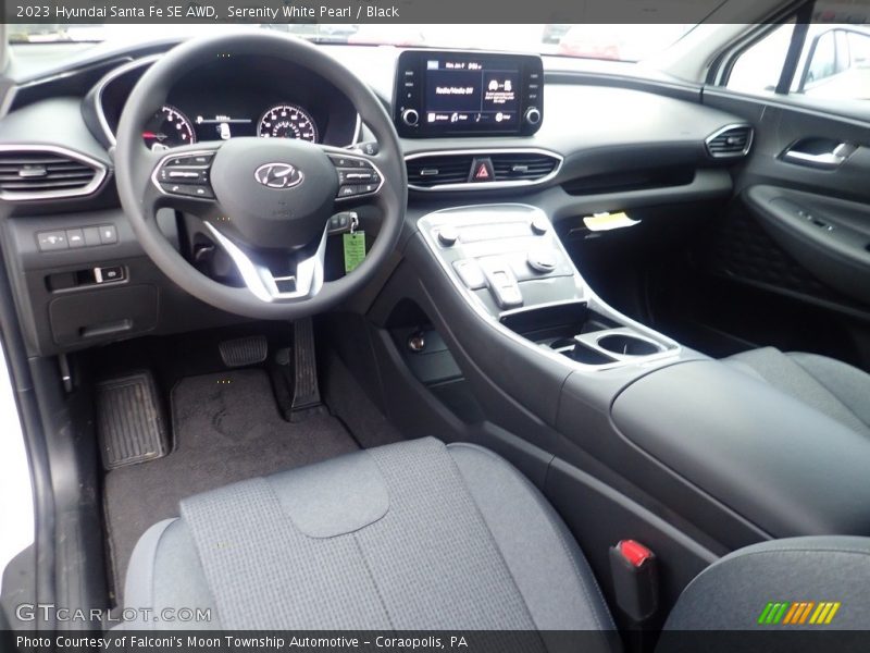 Serenity White Pearl / Black 2023 Hyundai Santa Fe SE AWD