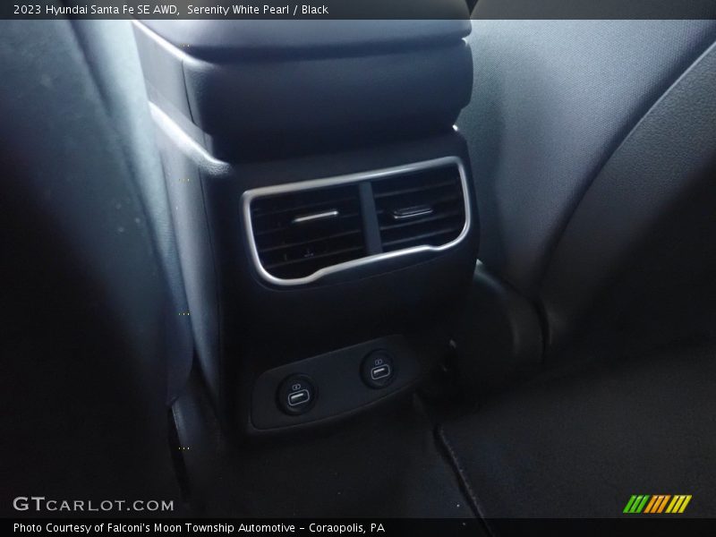 Serenity White Pearl / Black 2023 Hyundai Santa Fe SE AWD