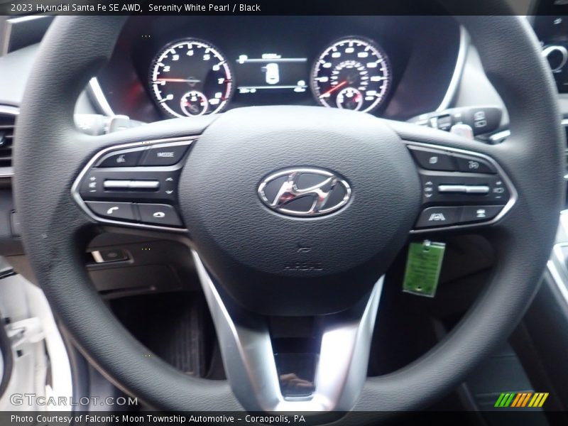 Serenity White Pearl / Black 2023 Hyundai Santa Fe SE AWD