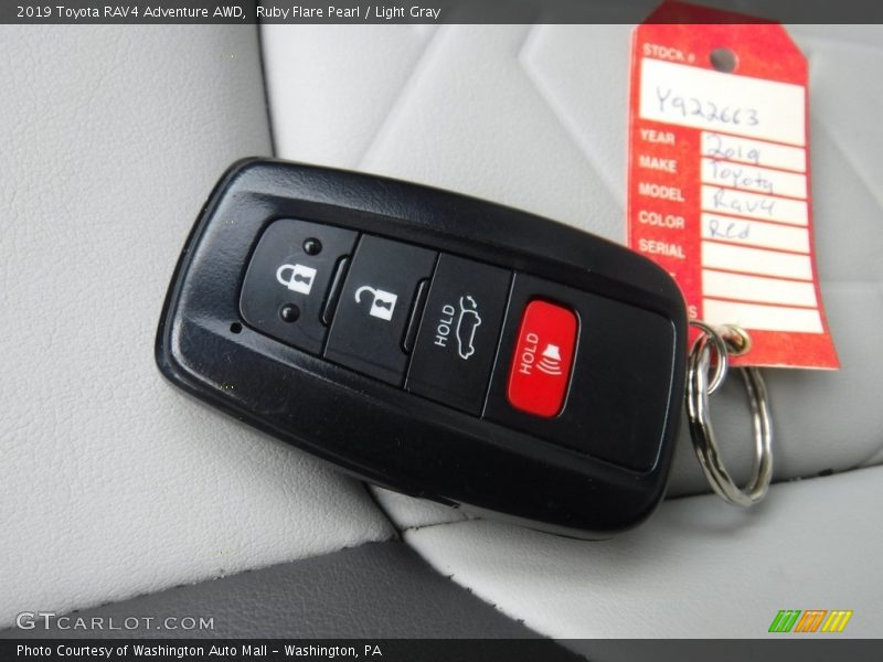 Ruby Flare Pearl / Light Gray 2019 Toyota RAV4 Adventure AWD