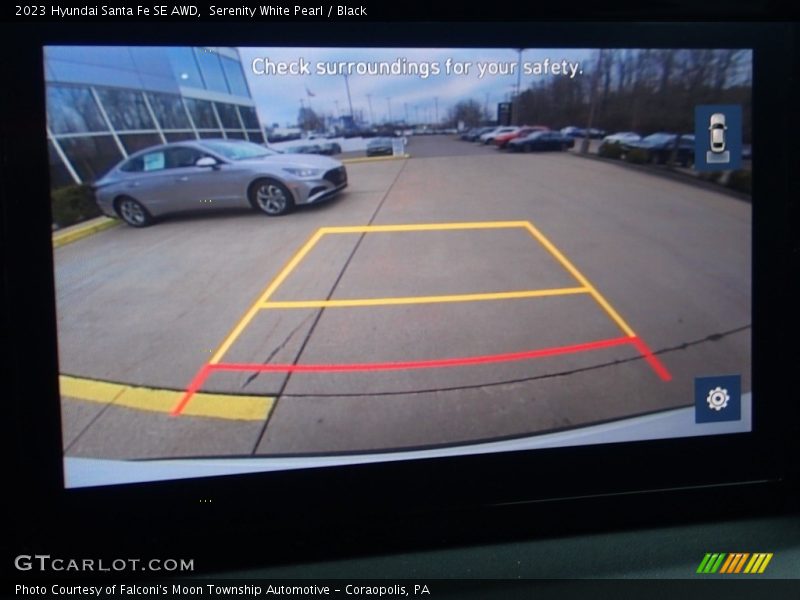 Serenity White Pearl / Black 2023 Hyundai Santa Fe SE AWD