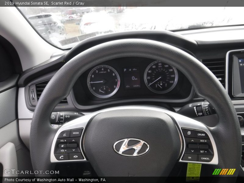 Scarlet Red / Gray 2019 Hyundai Sonata SE