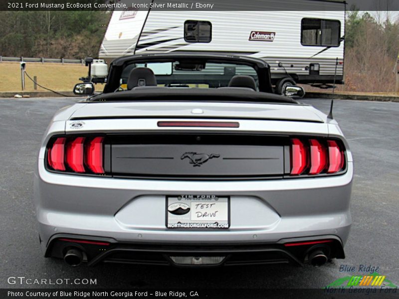 Iconic Silver Metallic / Ebony 2021 Ford Mustang EcoBoost Convertible