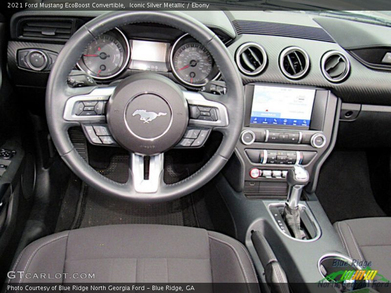 Iconic Silver Metallic / Ebony 2021 Ford Mustang EcoBoost Convertible
