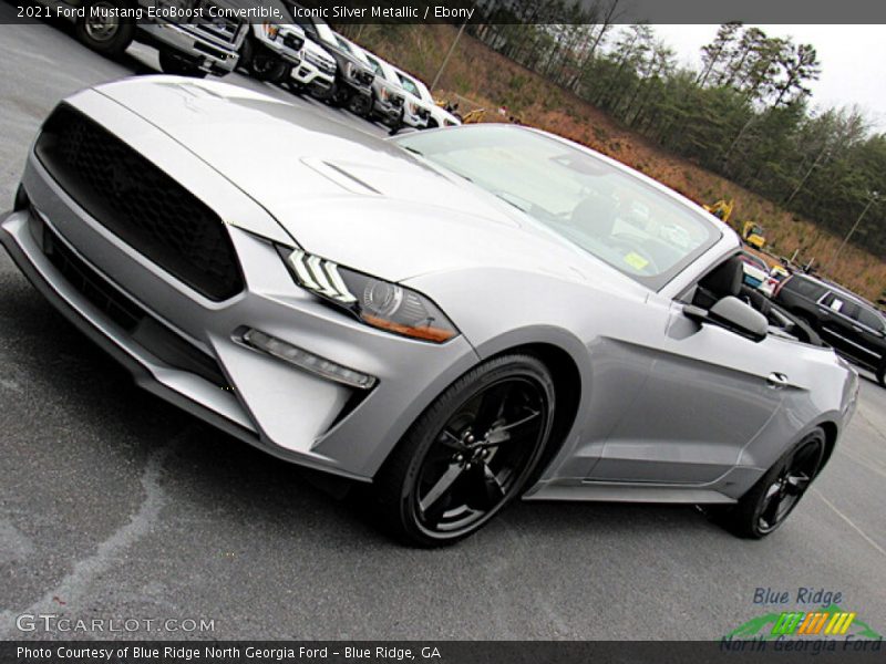 Iconic Silver Metallic / Ebony 2021 Ford Mustang EcoBoost Convertible