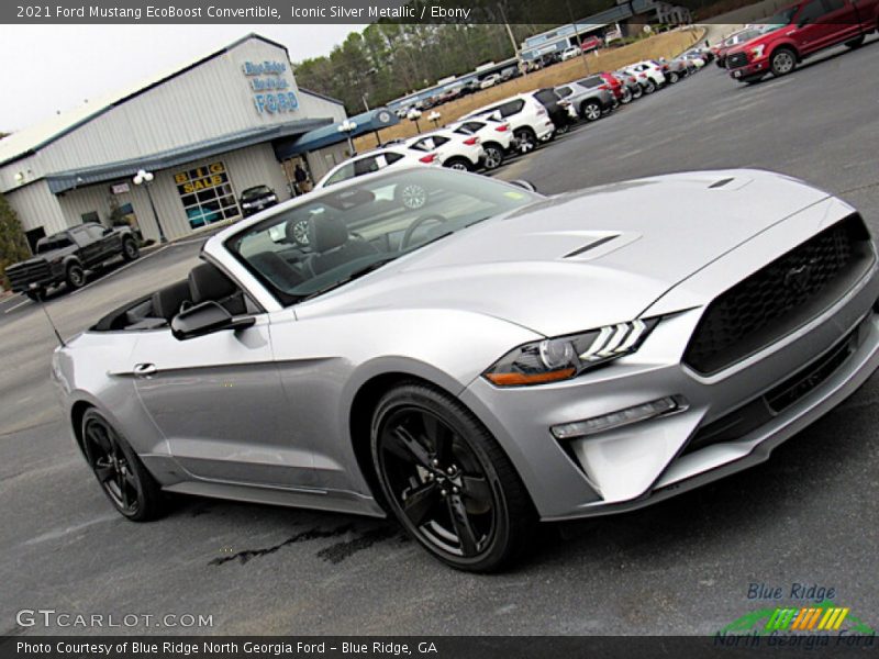 Iconic Silver Metallic / Ebony 2021 Ford Mustang EcoBoost Convertible