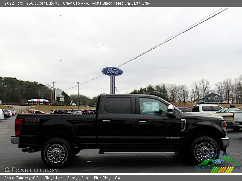 Agate Black / Medium Earth Gray 2022 Ford F250 Super Duty XLT Crew Cab 4x4