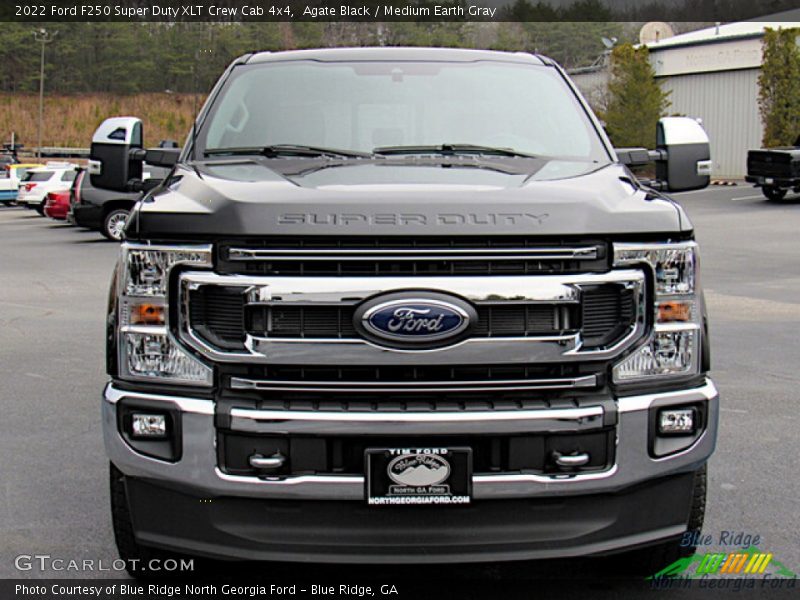 Agate Black / Medium Earth Gray 2022 Ford F250 Super Duty XLT Crew Cab 4x4