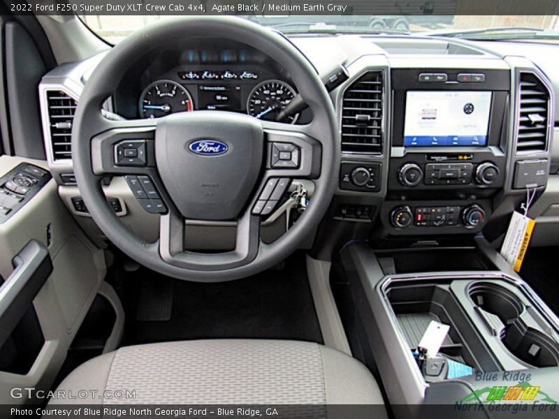 Agate Black / Medium Earth Gray 2022 Ford F250 Super Duty XLT Crew Cab 4x4