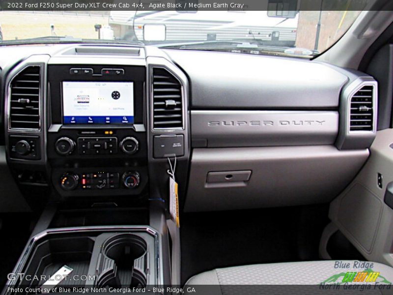 Agate Black / Medium Earth Gray 2022 Ford F250 Super Duty XLT Crew Cab 4x4