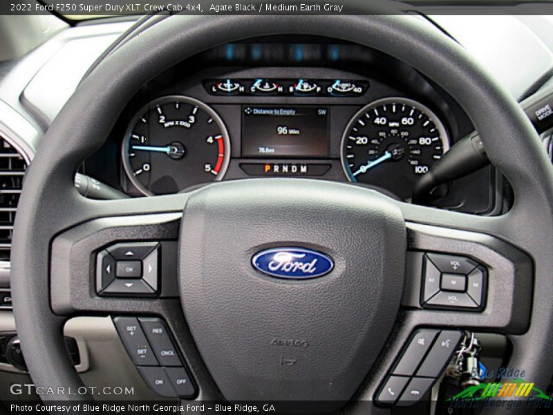 Agate Black / Medium Earth Gray 2022 Ford F250 Super Duty XLT Crew Cab 4x4