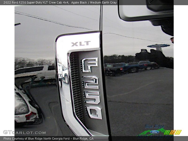 Agate Black / Medium Earth Gray 2022 Ford F250 Super Duty XLT Crew Cab 4x4