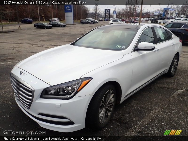 Casablanca White / Black 2015 Hyundai Genesis 3.8 Sedan