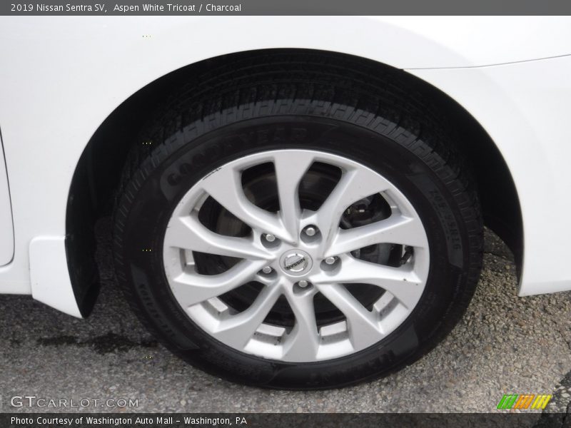 Aspen White Tricoat / Charcoal 2019 Nissan Sentra SV