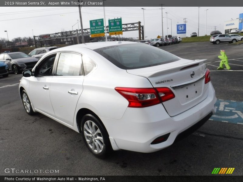 Aspen White Tricoat / Charcoal 2019 Nissan Sentra SV