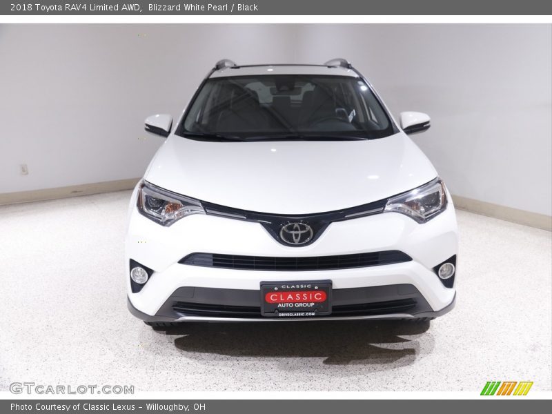 Blizzard White Pearl / Black 2018 Toyota RAV4 Limited AWD