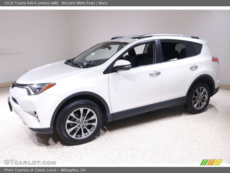 Blizzard White Pearl / Black 2018 Toyota RAV4 Limited AWD
