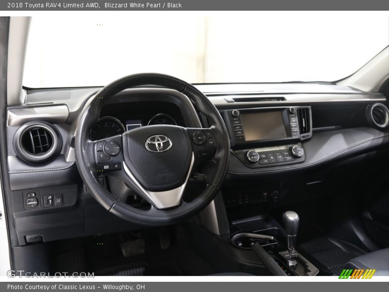 Blizzard White Pearl / Black 2018 Toyota RAV4 Limited AWD
