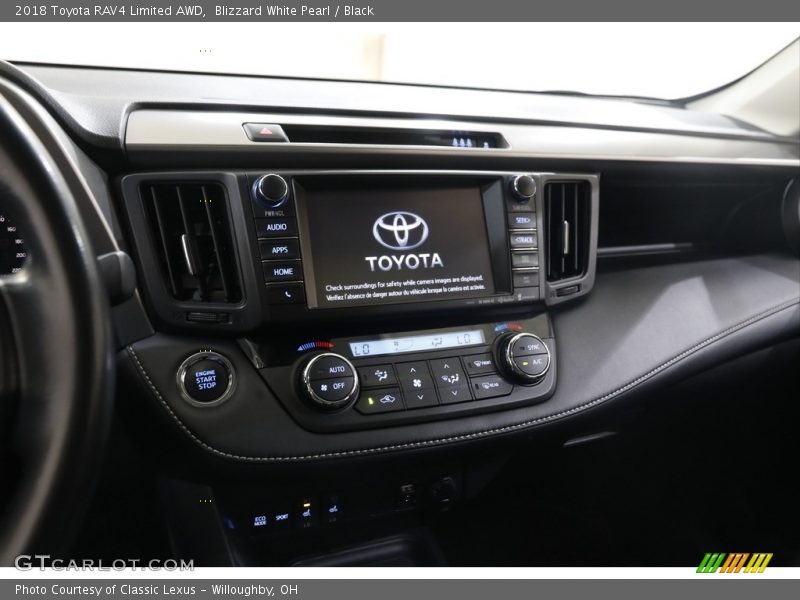 Blizzard White Pearl / Black 2018 Toyota RAV4 Limited AWD