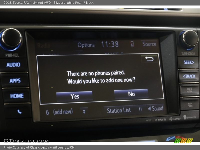 Blizzard White Pearl / Black 2018 Toyota RAV4 Limited AWD