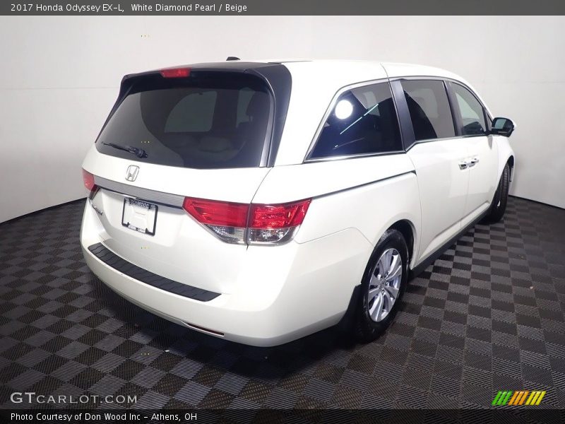 White Diamond Pearl / Beige 2017 Honda Odyssey EX-L