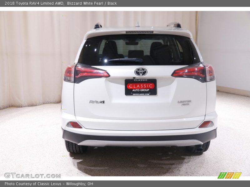 Blizzard White Pearl / Black 2018 Toyota RAV4 Limited AWD