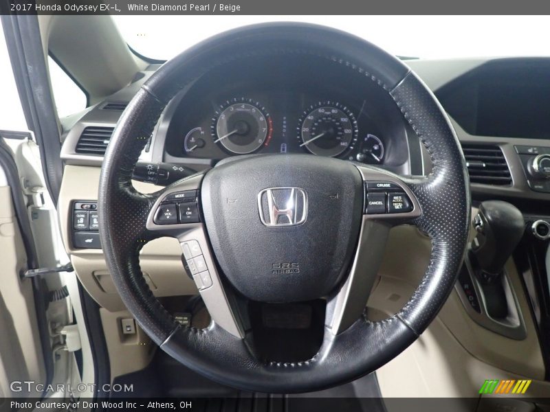 White Diamond Pearl / Beige 2017 Honda Odyssey EX-L