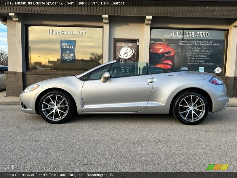 Quick Silver / Dark Charcoal 2012 Mitsubishi Eclipse Spyder GS Sport