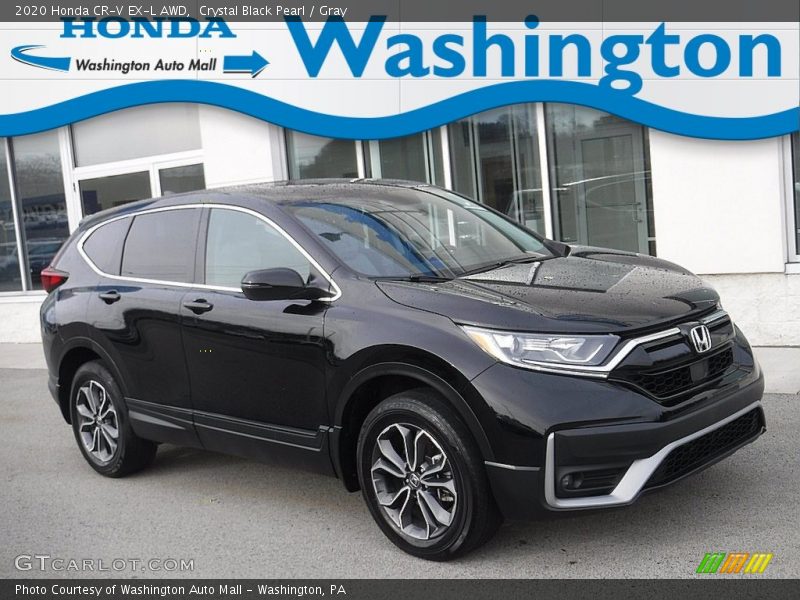 Crystal Black Pearl / Gray 2020 Honda CR-V EX-L AWD