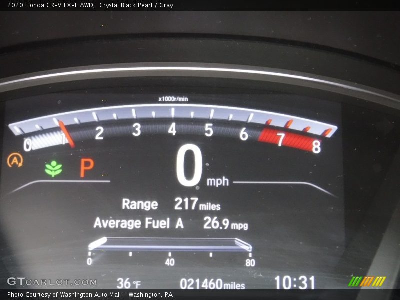 Crystal Black Pearl / Gray 2020 Honda CR-V EX-L AWD