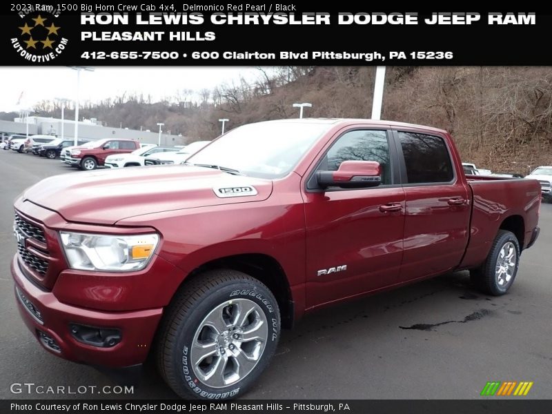 Delmonico Red Pearl / Black 2023 Ram 1500 Big Horn Crew Cab 4x4